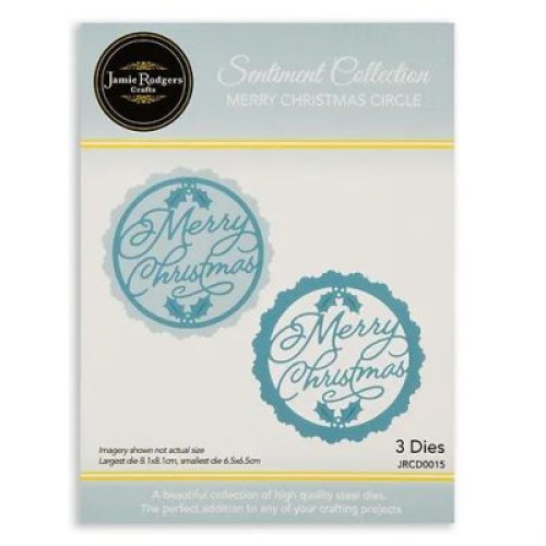 Merry Christmas Circle - Sentiment Collection - by Jamie Rodgers Crafts jrcd0015