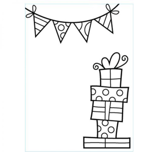 presents and banner - Darice Embossing folder