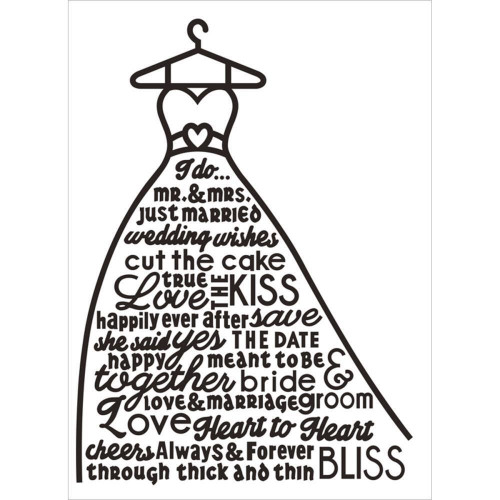 wedding dress Darice Embossing folder