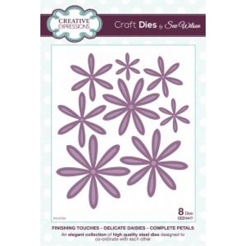 Delicate Daisies Complete Petals- Finishing Touches  Die Collection CED1417