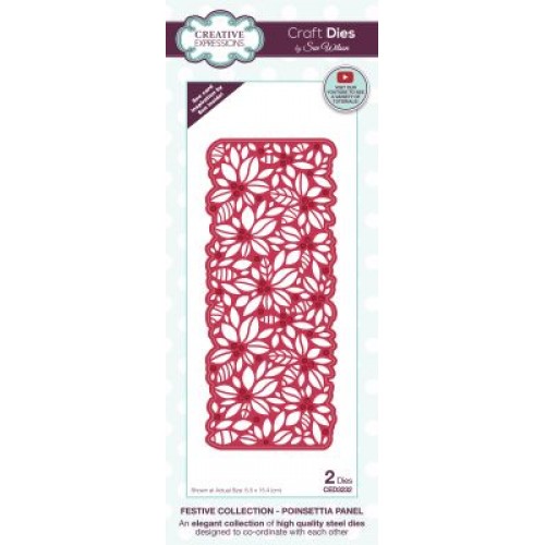 poinsettia panel  - festive collection 2022 ced3232