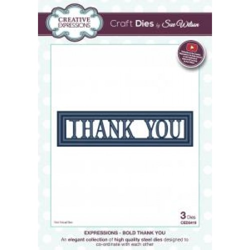 Bold Thank You - Expressions  Die Collection CED5419