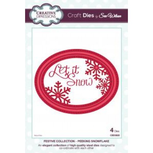 Peeking Snowflake - Festive Collection ced3022