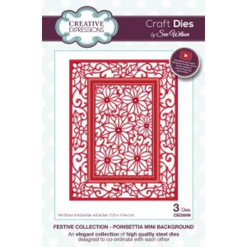 Poinsettia Mini Background - Festive Collection ced3049