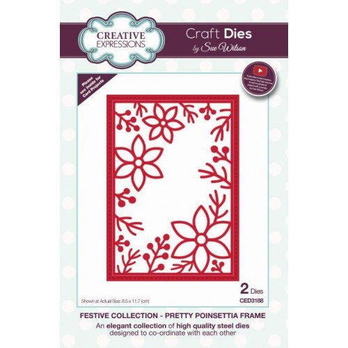 Pretty Poinsettia Frame - Festive Collection ced3188