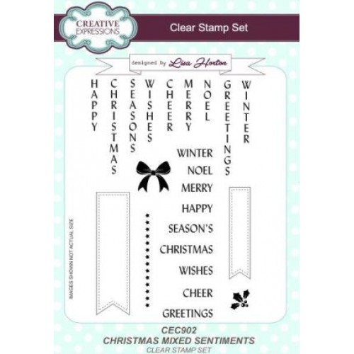 Creative Expressions A5 Clear Stamp Thoughtful Sentiments CEC896 by Lisa Horton