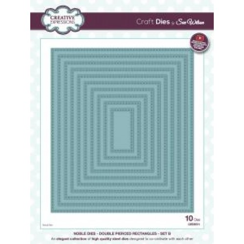 Double Pierced Rectangles  Set B - Noble Die Collection CED5511