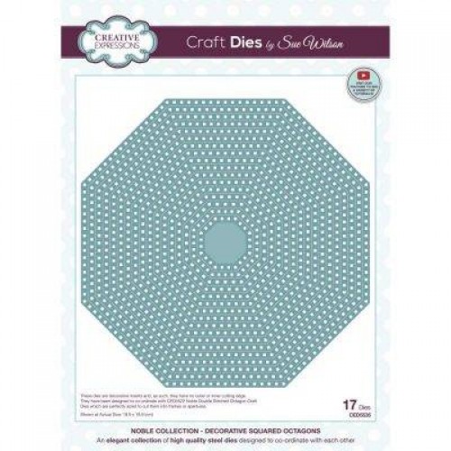 Decorated squared octagons  - noble collection CED5535
