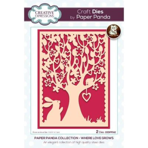 where love grows  - Paper Panda Craft Dies CEDPP042