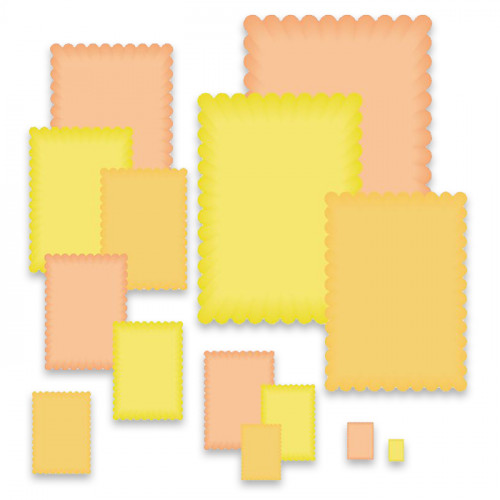 Big Rectangle Scalloped Edge Dies