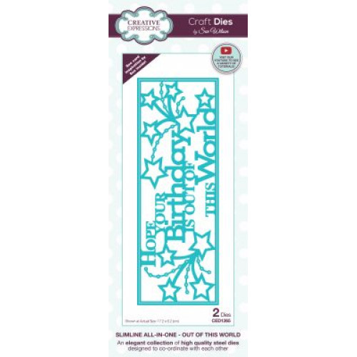 out of this world slimline die set - sue wilson CED1265