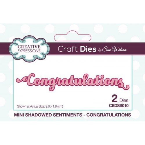 Creative Expressions Craft Dies Mini Shadowed Sentiments-Just Because