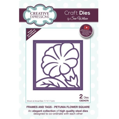 petunia flower square  - Frames & Tags Die Collection ced4376
