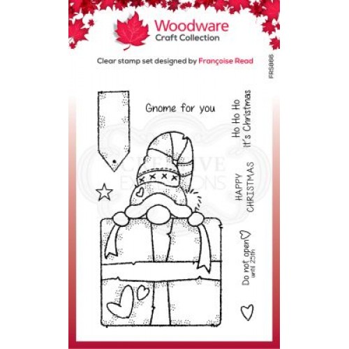 Gnome Gift - Woodware Clear Singles Stamps 